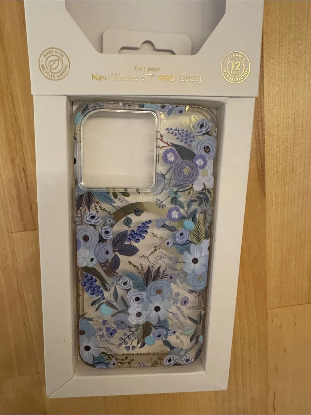 Rifle Paper Co. Blue Floral MagSafe iPhone Case